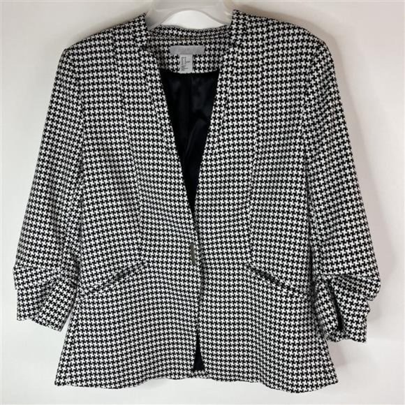 H&M Jackets & Coats Hm Houndstooth Blazer Poshmark